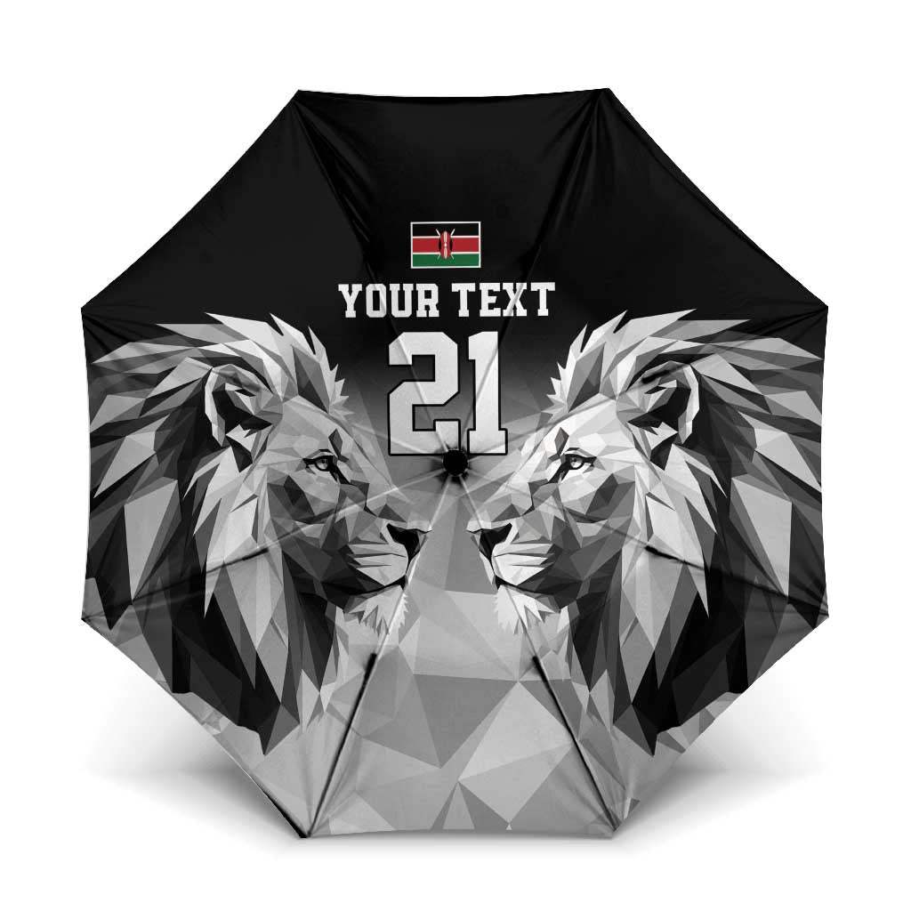 Kenya Rugby Custom Umbrella Black Kenyan 22-23 Motif - Wonder Print Shop