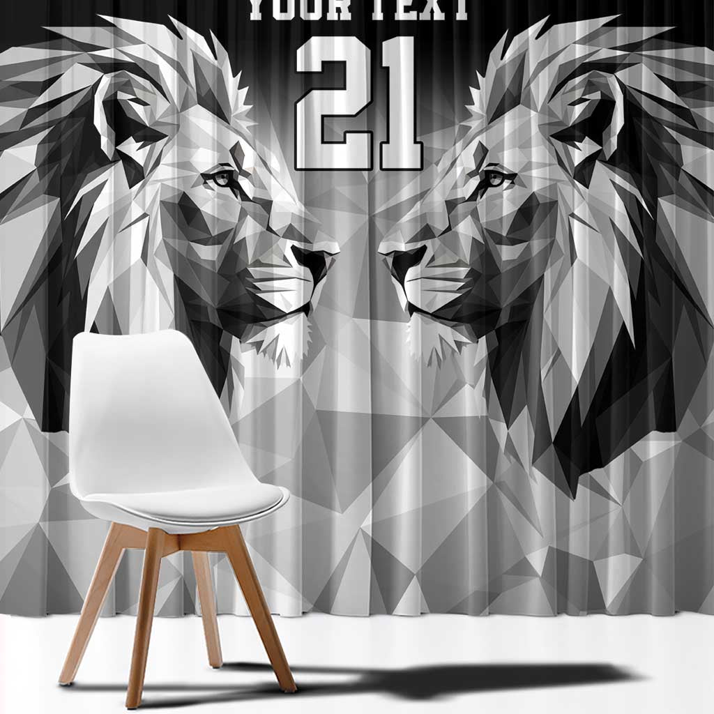 Kenya Rugby Custom Window Curtain Black Kenyan 22-23 Motif - Wonder Print Shop