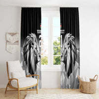 Kenya Rugby Custom Window Curtain Black Kenyan 22-23 Motif - Wonder Print Shop
