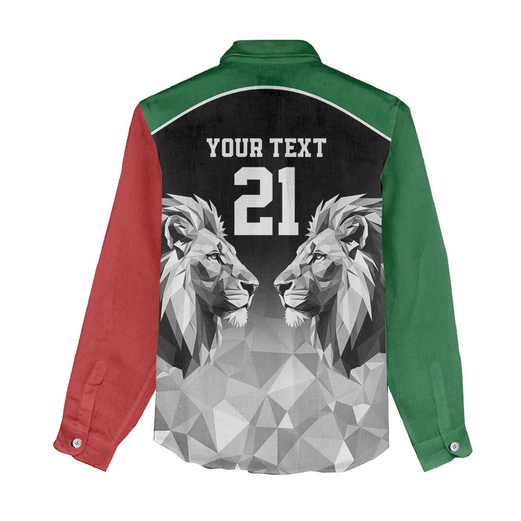 Kenya Rugby Custom Women Casual Shirt Black Kenyan 22-23 Motif - Wonder Print Shop