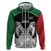 Kenya Rugby Custom Zip Hoodie Black Kenyan 22-23 Motif - Wonder Print Shop