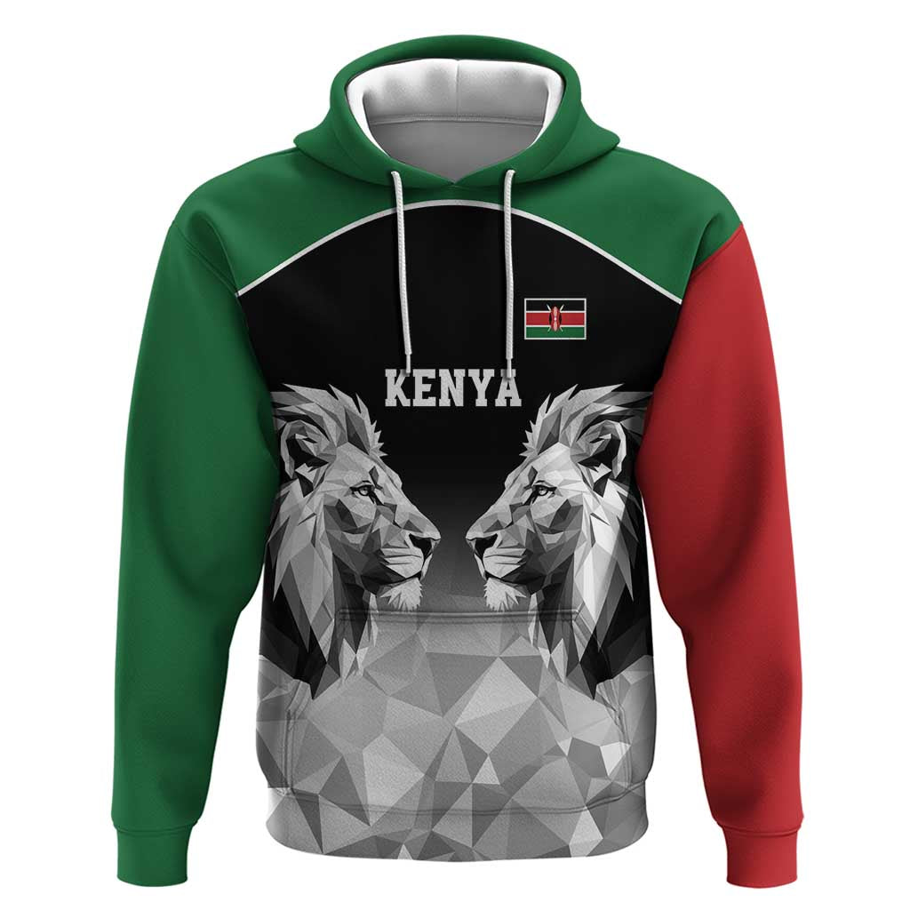 Kenya Rugby Custom Zip Hoodie Black Kenyan 22-23 Motif - Wonder Print Shop