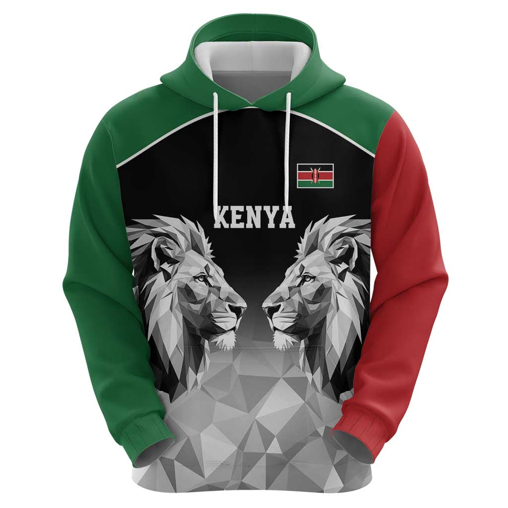 Kenya Rugby Custom Zip Hoodie Black Kenyan 22-23 Motif - Wonder Print Shop