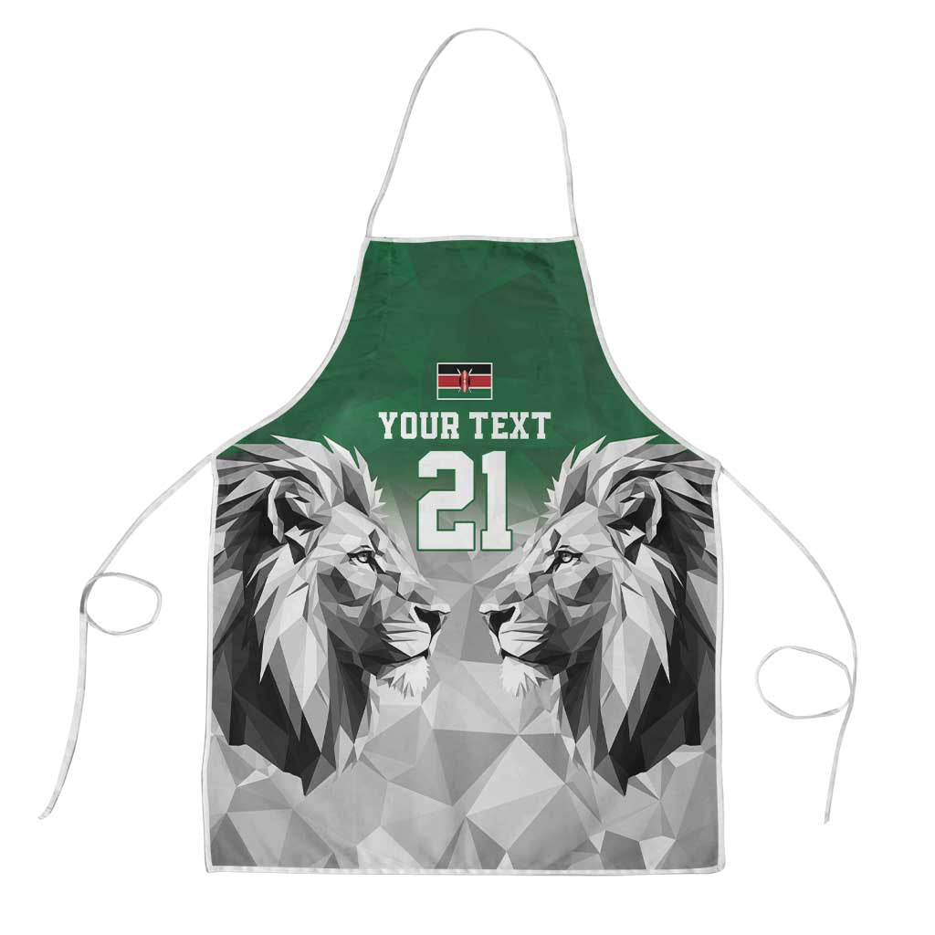 Kenya Rugby Custom Apron Green Kenyan 22-23 Motif - Wonder Print Shop