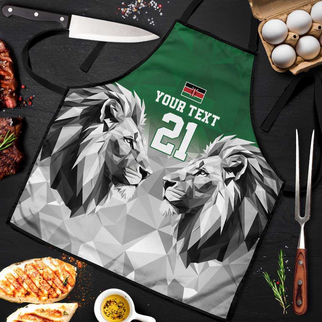 Kenya Rugby Custom Apron Green Kenyan 22-23 Motif - Wonder Print Shop