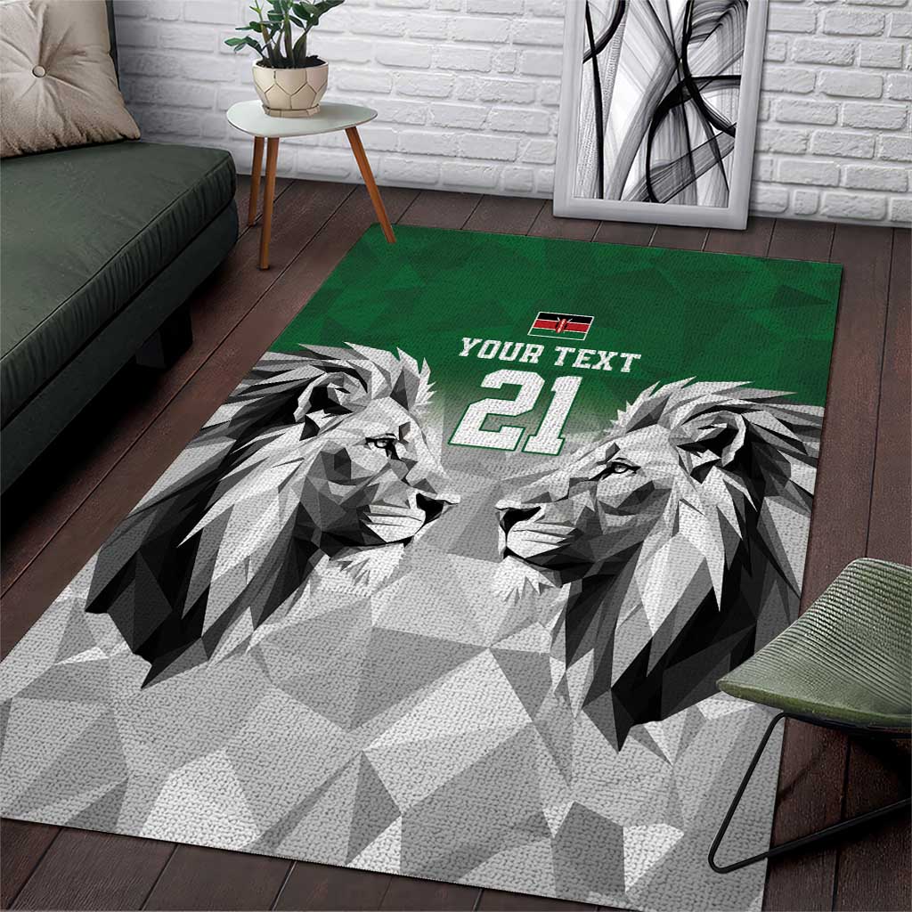 Kenya Rugby Custom Area Rug Green Kenyan 22-23 Motif - Wonder Print Shop