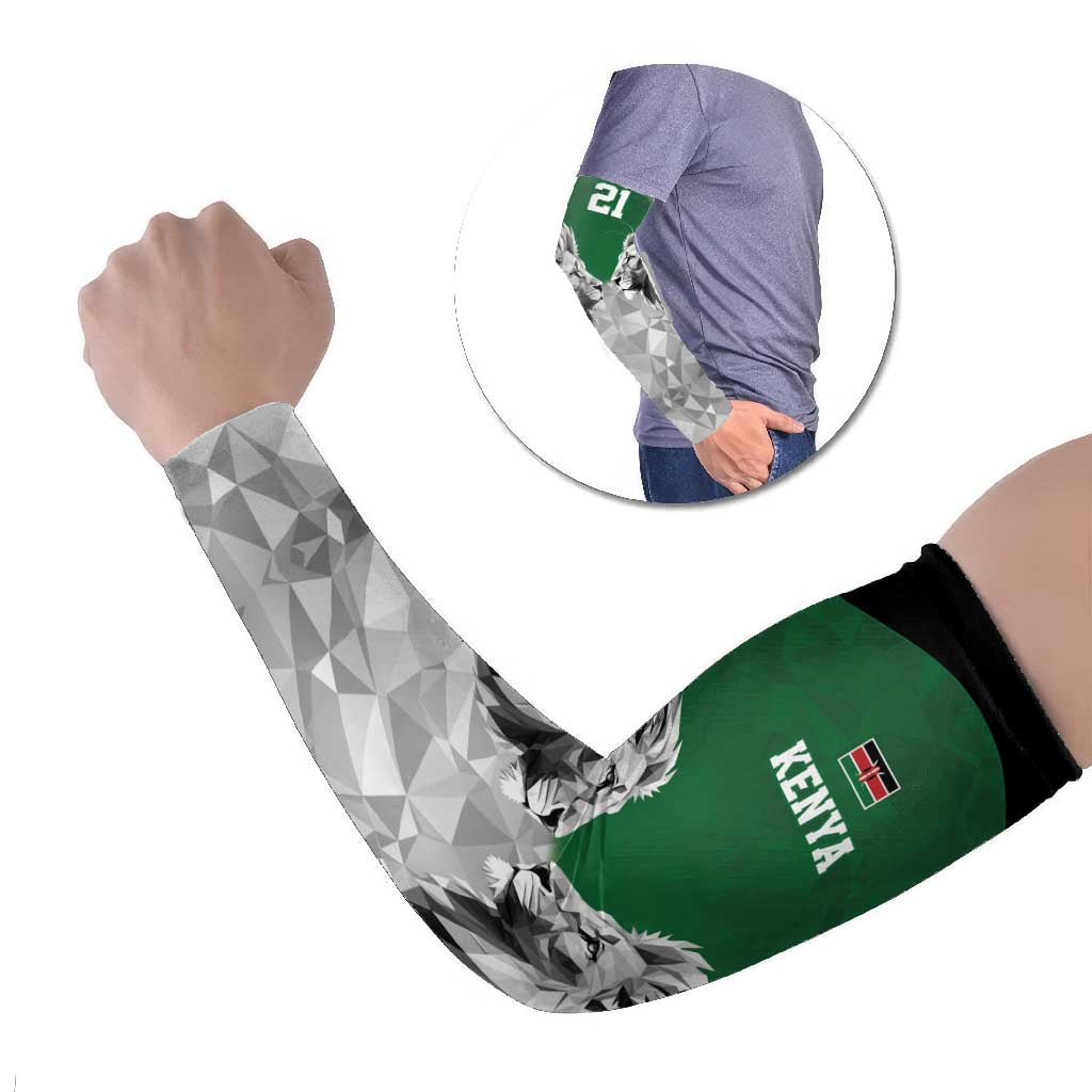 Kenya Rugby Custom Arm Sleeves Green Kenyan 22-23 Motif - Wonder Print Shop