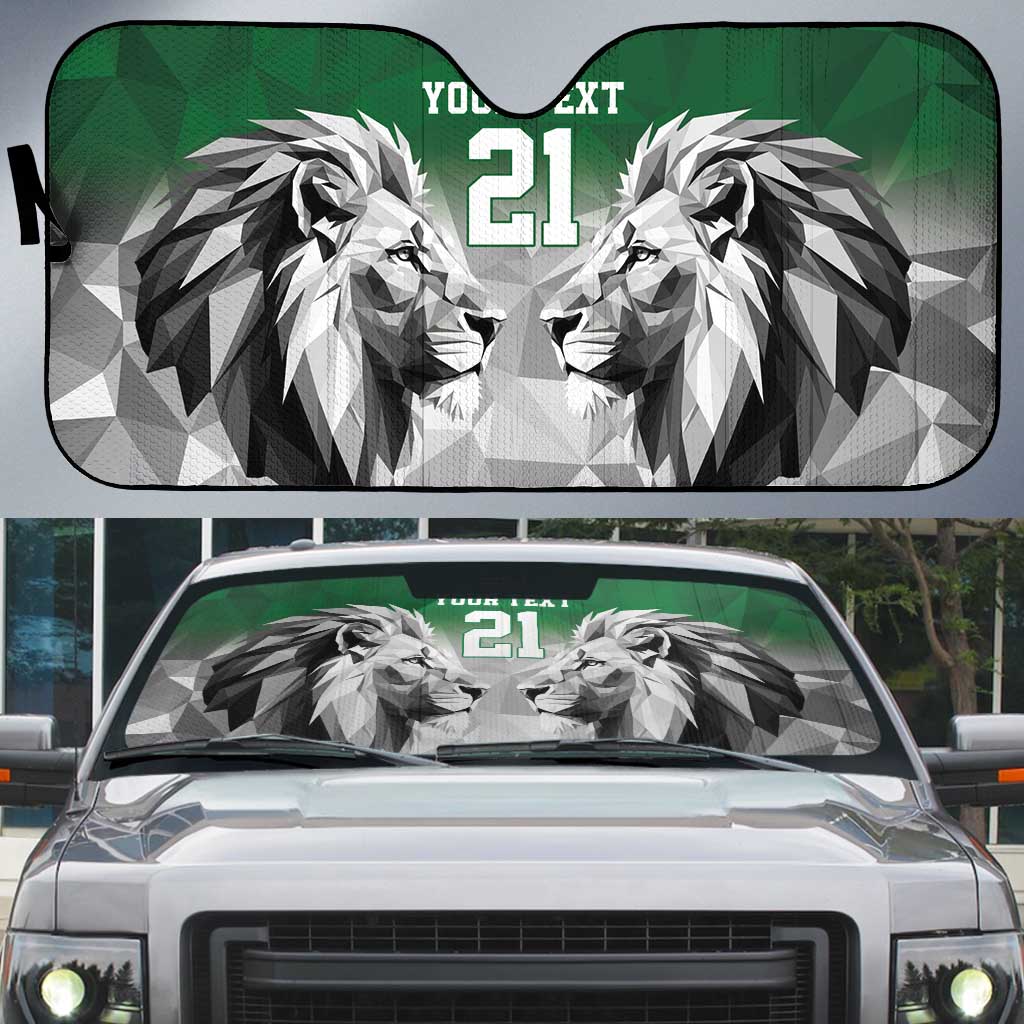 Kenya Rugby Custom Auto Sun Shade Green Kenyan 22-23 Motif - Wonder Print Shop