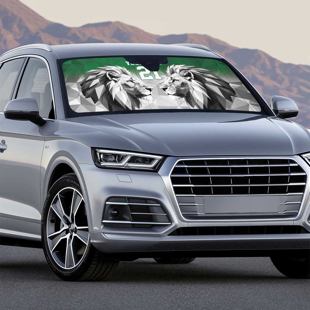 Kenya Rugby Custom Auto Sun Shade Green Kenyan 22-23 Motif - Wonder Print Shop