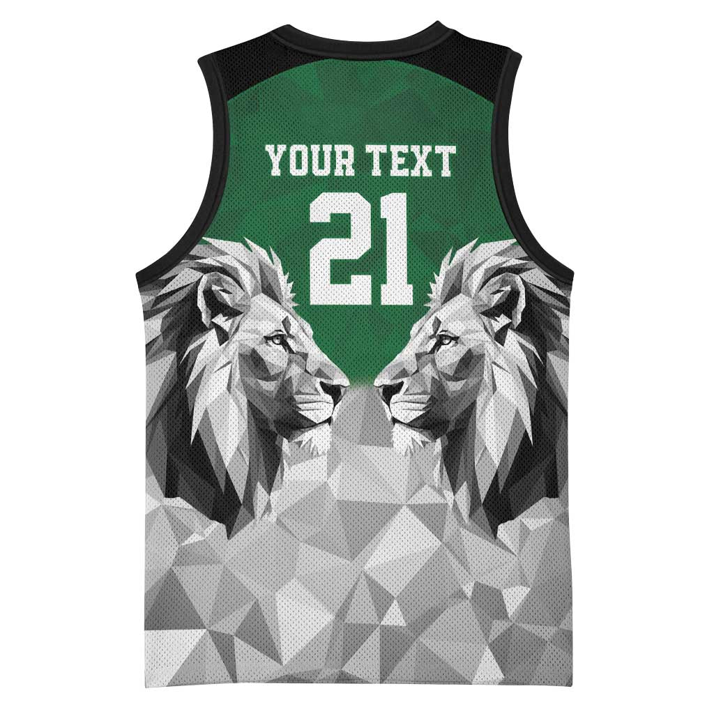 Kenya Rugby Custom Basketball Jersey Green Kenyan 22-23 Motif - Wonder Print Shop
