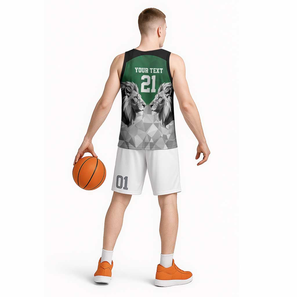 Kenya Rugby Custom Basketball Jersey Green Kenyan 22-23 Motif - Wonder Print Shop