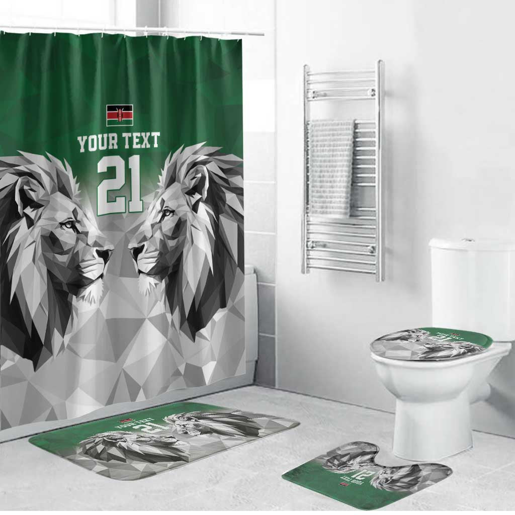 Kenya Rugby Custom Bathroom Set Green Kenyan 22-23 Motif - Wonder Print Shop
