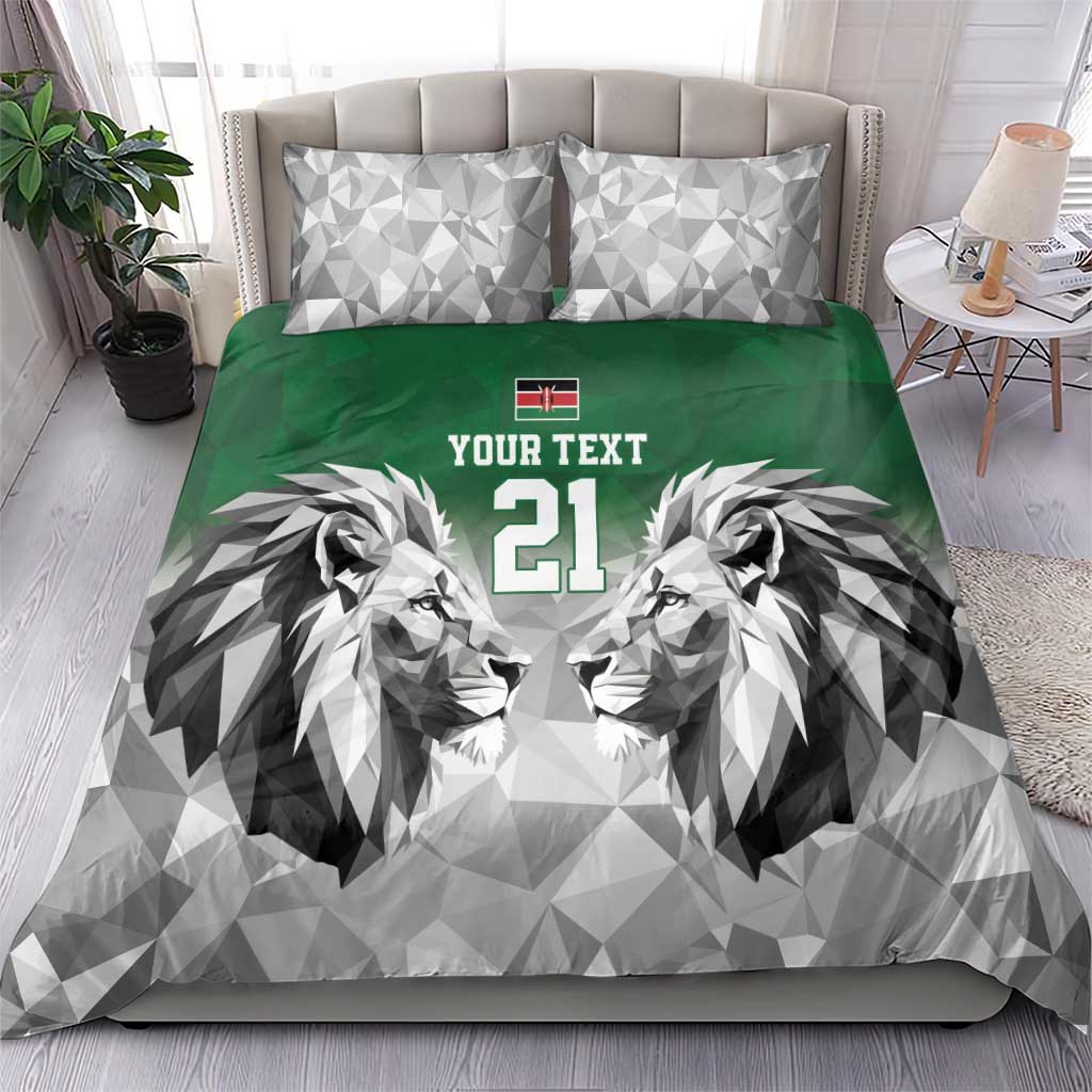 Kenya Rugby Custom Bedding Set Green Kenyan 22-23 Motif - Wonder Print Shop
