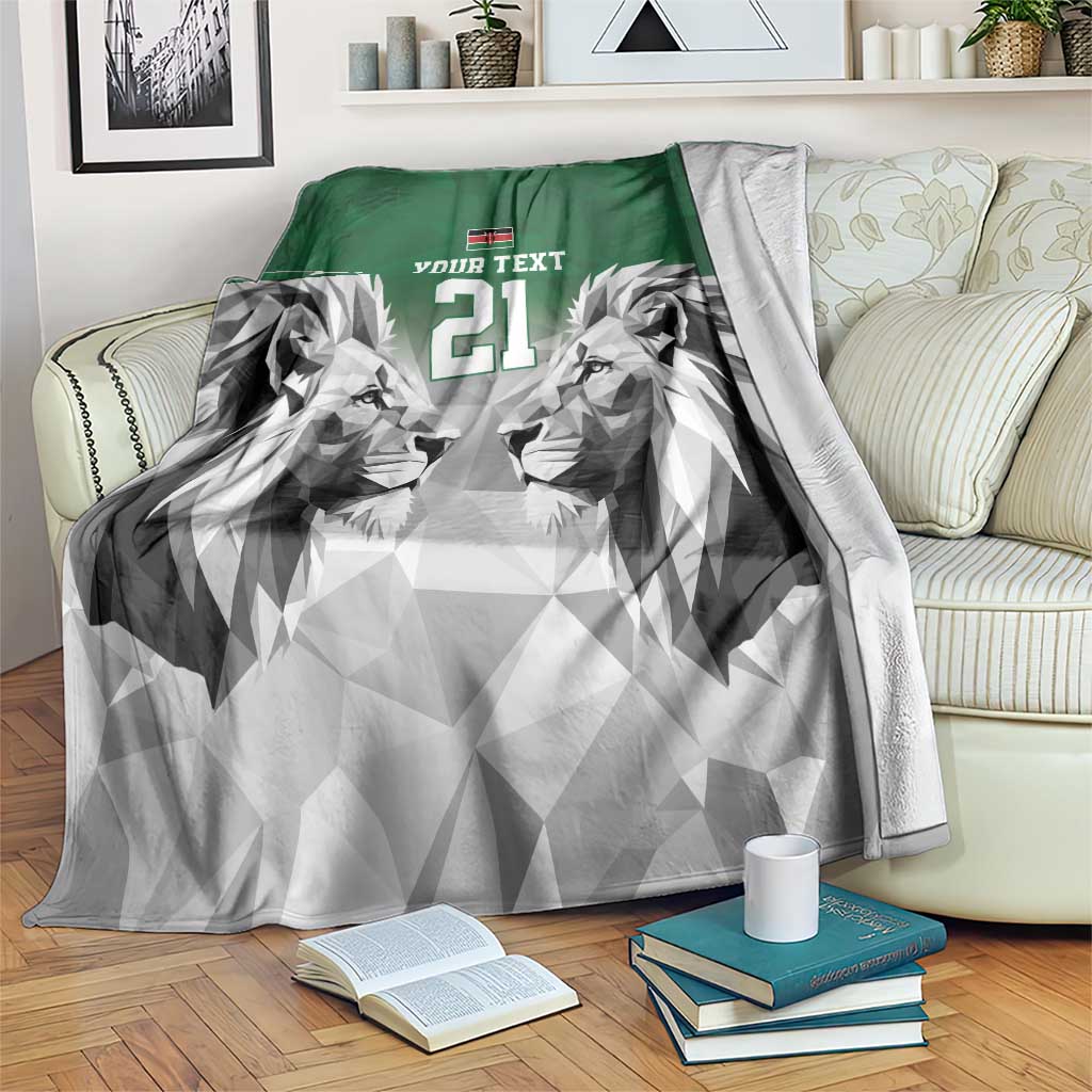 Kenya Rugby Custom Blanket Green Kenyan 22-23 Motif - Wonder Print Shop