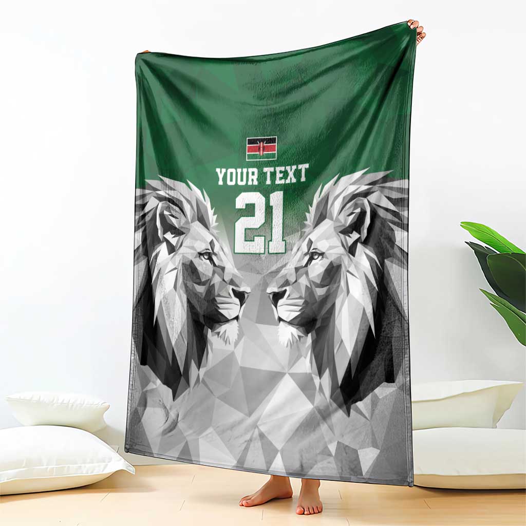 Kenya Rugby Custom Blanket Green Kenyan 22-23 Motif - Wonder Print Shop
