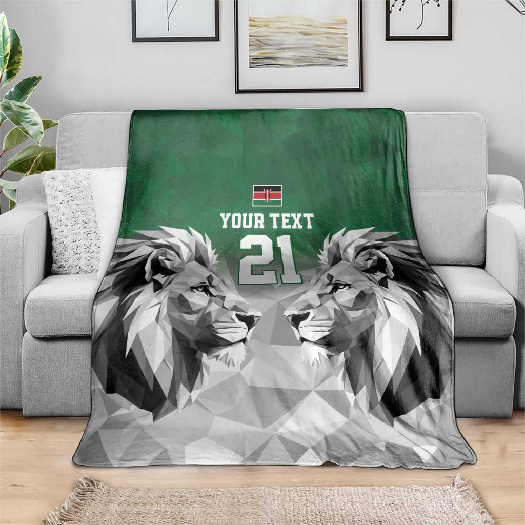 Kenya Rugby Custom Blanket Green Kenyan 22-23 Motif - Wonder Print Shop