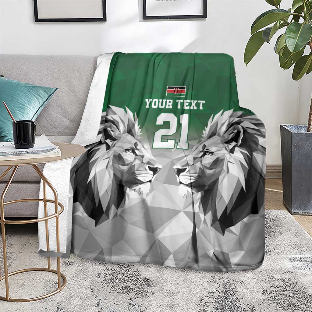 Kenya Rugby Custom Blanket Green Kenyan 22-23 Motif - Wonder Print Shop