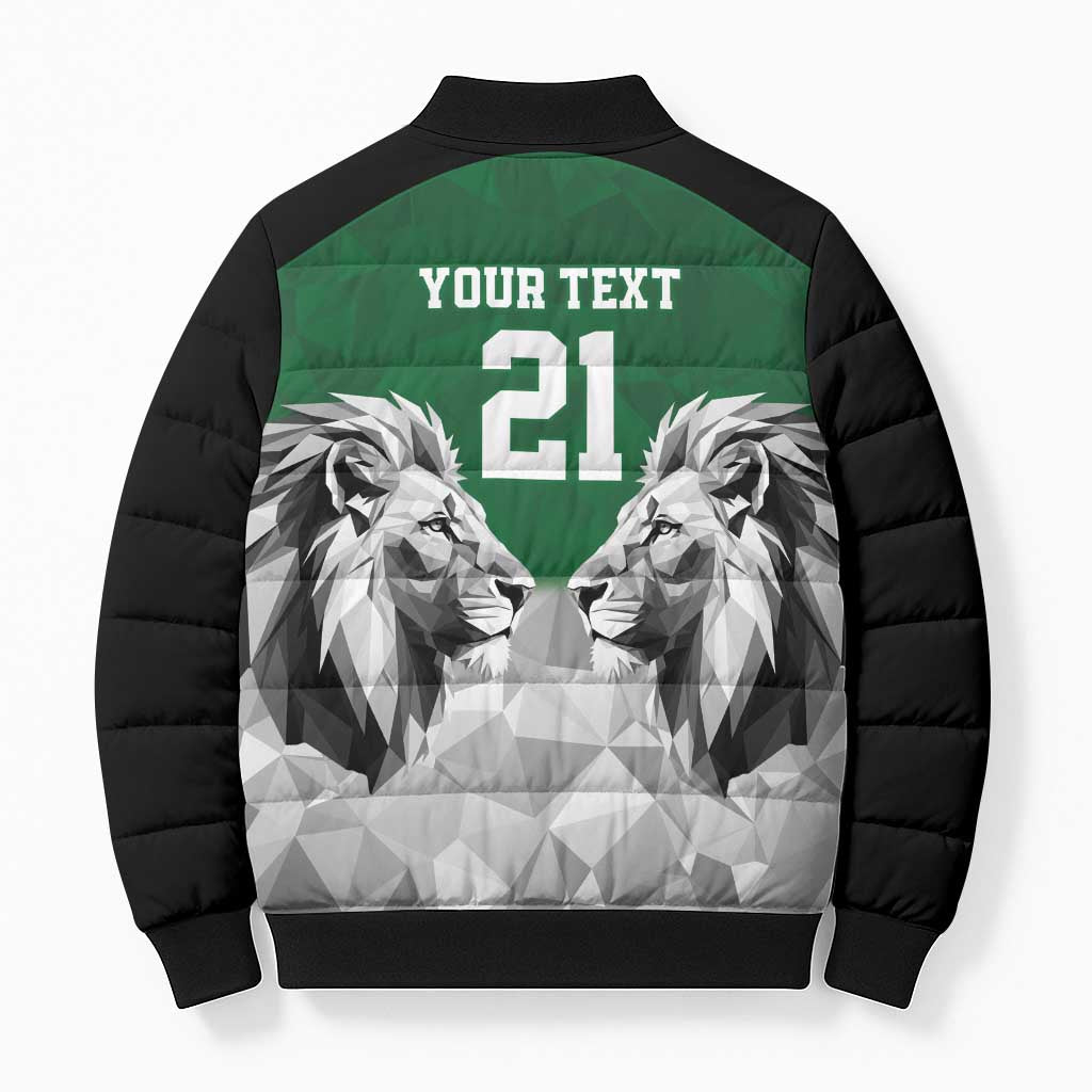 Kenya Rugby Custom Bomber Puffer Jacket Green Kenyan 22-23 Motif - Wonder Print Shop