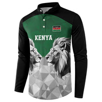 Kenya Rugby Custom Button Sweatshirt Green Kenyan 22-23 Motif - Wonder Print Shop