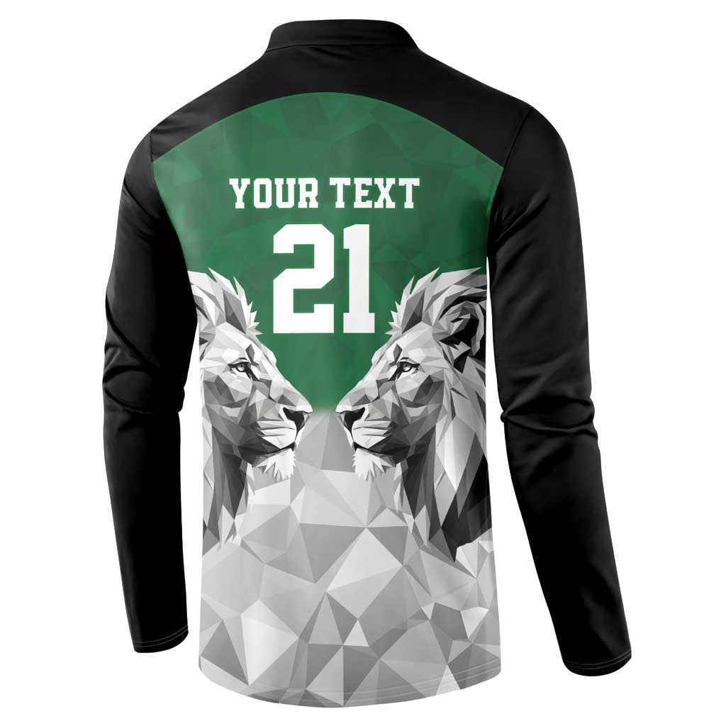 Kenya Rugby Custom Button Sweatshirt Green Kenyan 22-23 Motif - Wonder Print Shop