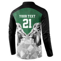Kenya Rugby Custom Button Sweatshirt Green Kenyan 22-23 Motif - Wonder Print Shop