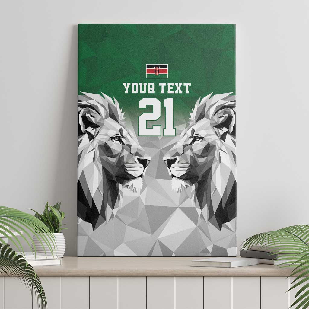 Kenya Rugby Custom Canvas Wall Art Green Kenyan 22-23 Motif - Wonder Print Shop