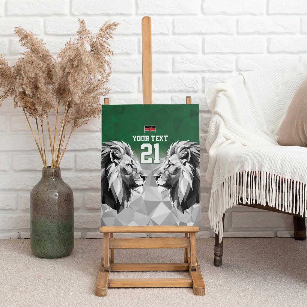 Kenya Rugby Custom Canvas Wall Art Green Kenyan 22-23 Motif - Wonder Print Shop