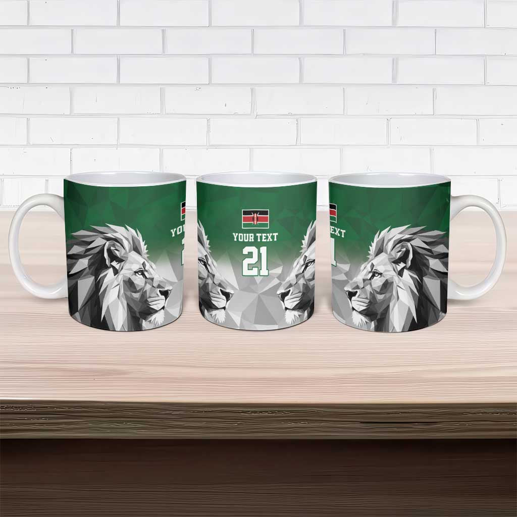 Kenya Rugby Custom Ceramic Mug Green Kenyan 22-23 Motif - Wonder Print Shop