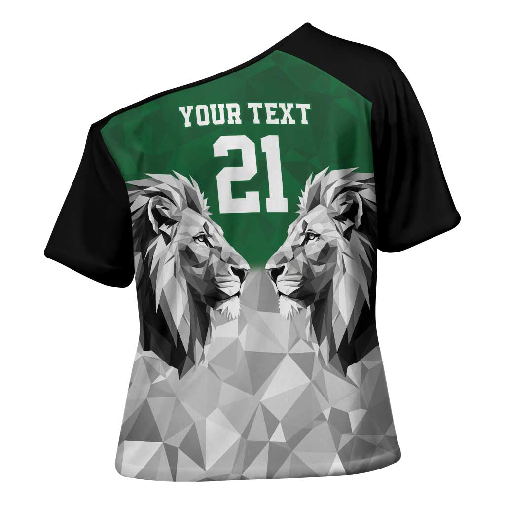 Kenya Rugby Custom Cross Shoulder Shirt Green Kenyan 22-23 Motif - Wonder Print Shop