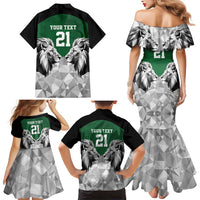 Kenya Rugby Custom Family Matching Mermaid Dress and Hawaiian Shirt Green Kenyan 22-23 Motif - Wonder Print Shop