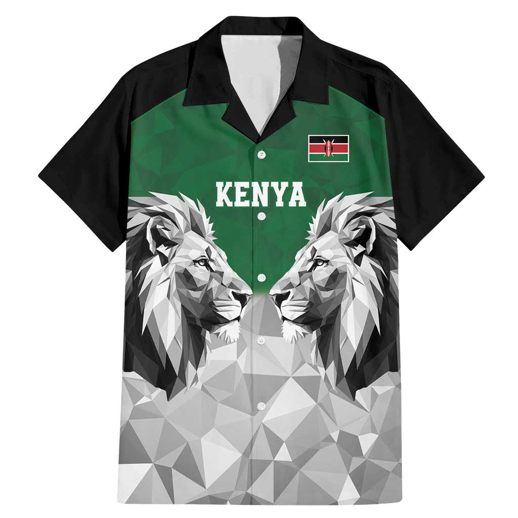 Kenya Rugby Custom Family Matching Mermaid Dress and Hawaiian Shirt Green Kenyan 22-23 Motif - Wonder Print Shop