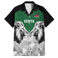 Kenya Rugby Custom Family Matching Off The Shoulder Long Sleeve Dress and Hawaiian Shirt Green Kenyan 22-23 Motif - Wonder Print Shop