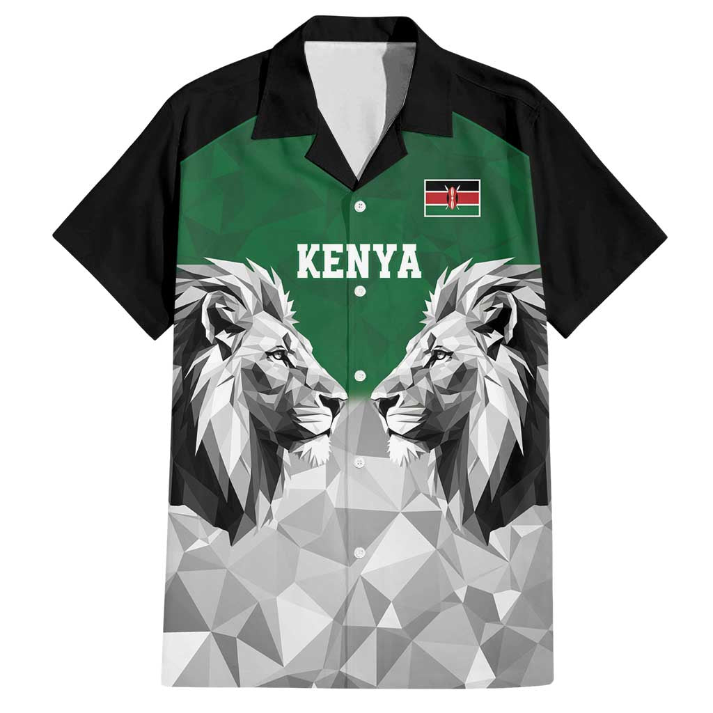 Kenya Rugby Custom Family Matching Puletasi and Hawaiian Shirt Green Kenyan 22-23 Motif - Wonder Print Shop