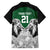 Kenya Rugby Custom Family Matching Short Sleeve Bodycon Dress and Hawaiian Shirt Green Kenyan 22-23 Motif - Wonder Print Shop