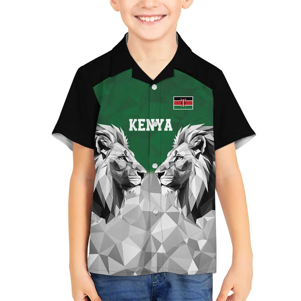 Kenya Rugby Custom Family Matching Summer Maxi Dress and Hawaiian Shirt Green Kenyan 22-23 Motif - Wonder Print Shop