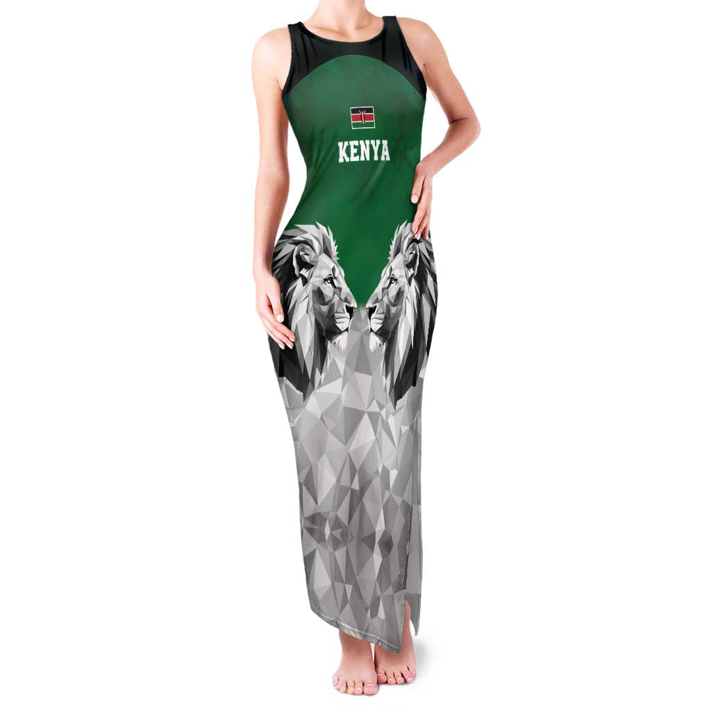 Kenya Rugby Custom Family Matching Tank Maxi Dress and Hawaiian Shirt Green Kenyan 22-23 Motif - Wonder Print Shop