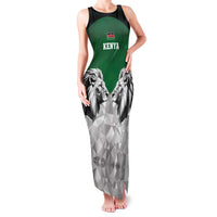 Kenya Rugby Custom Family Matching Tank Maxi Dress and Hawaiian Shirt Green Kenyan 22-23 Motif - Wonder Print Shop