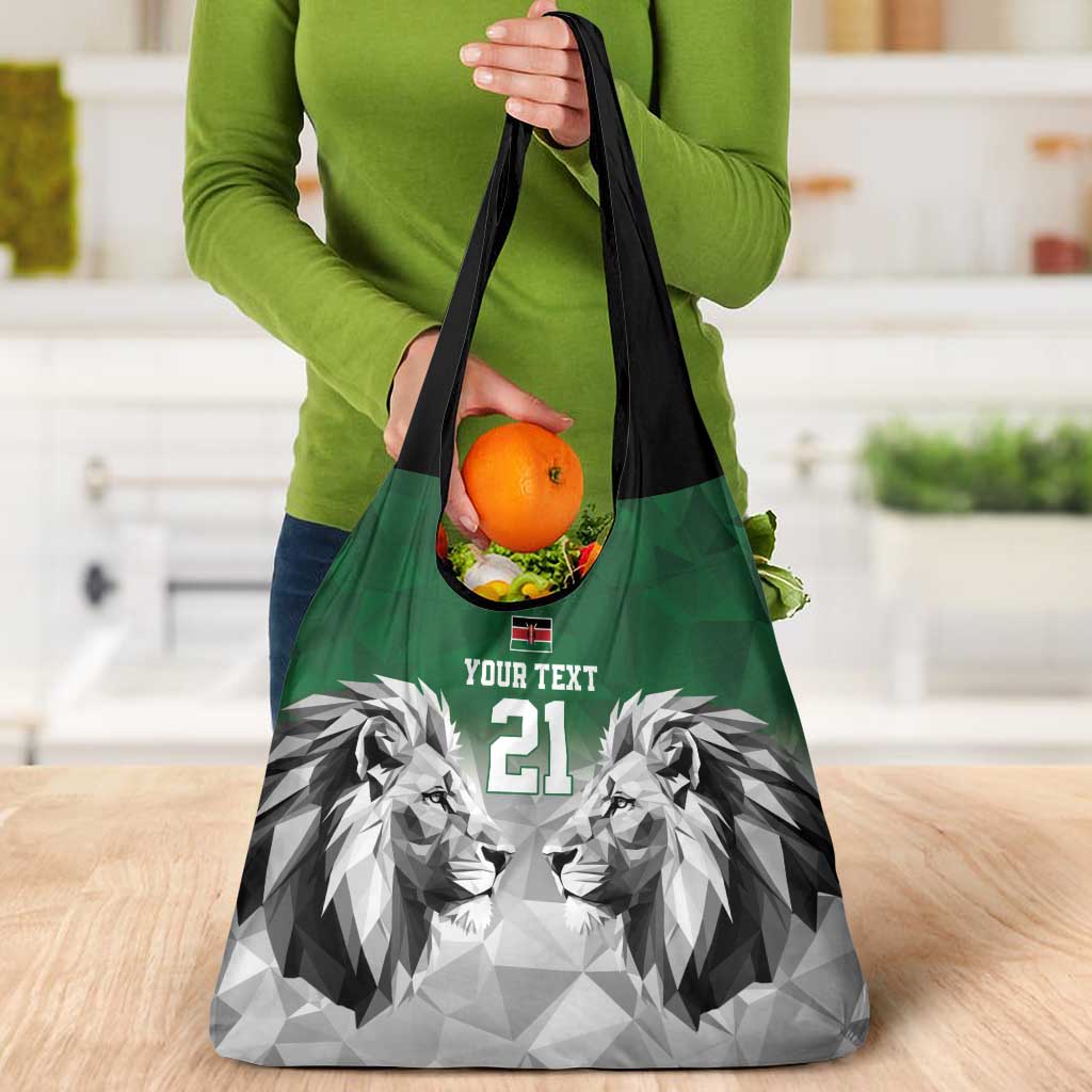 Kenya Rugby Custom Grocery Bag Green Kenyan 22-23 Motif - Wonder Print Shop
