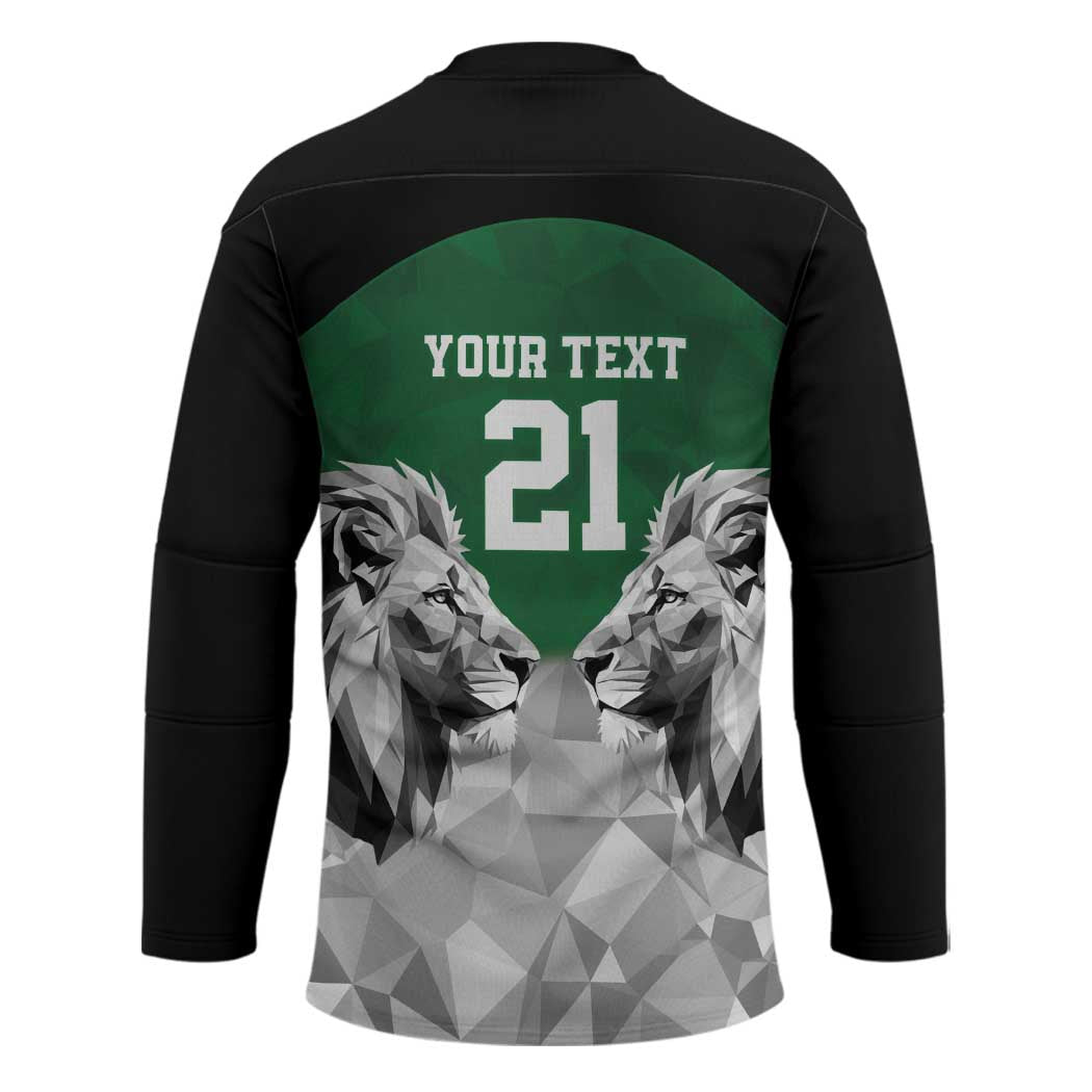 Kenya Rugby Custom Hockey Jersey Green Kenyan 22-23 Motif - Wonder Print Shop