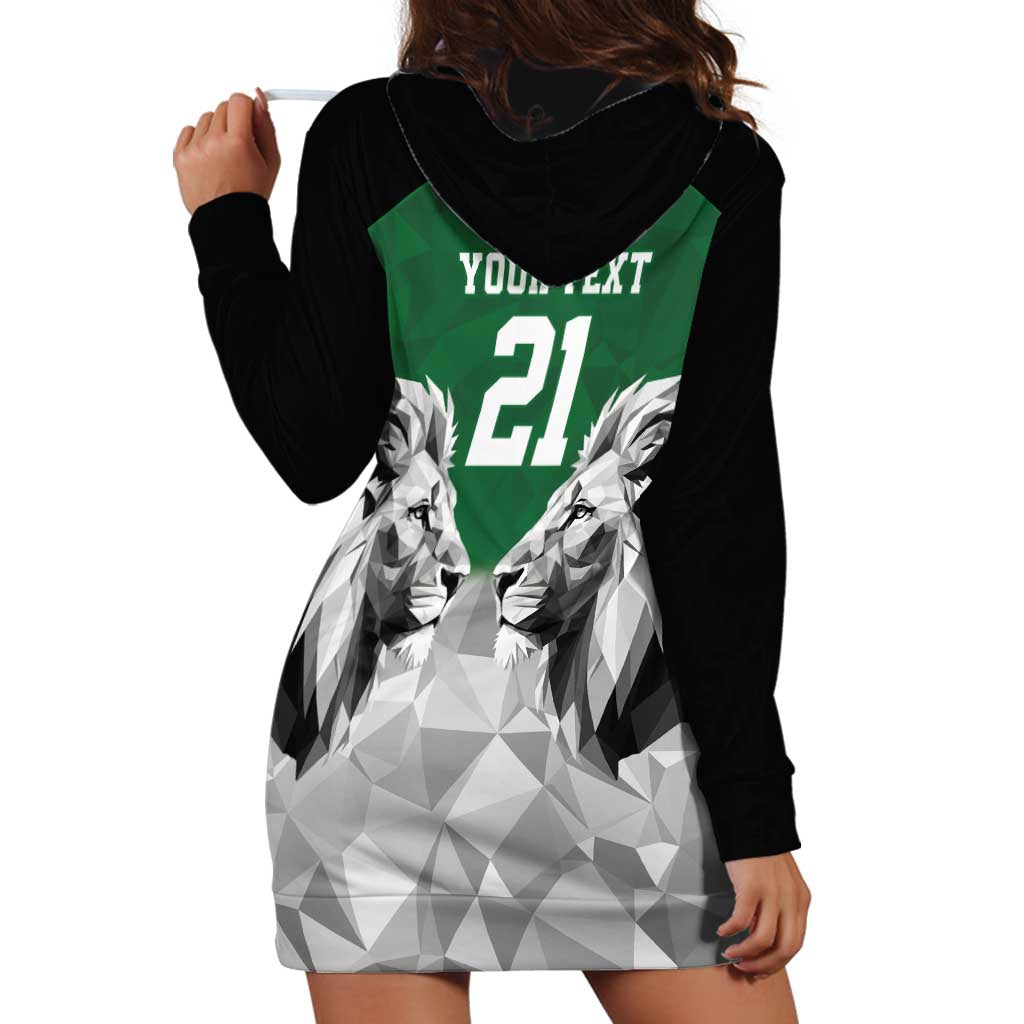 Kenya Rugby Custom Hoodie Dress Green Kenyan 22-23 Motif - Wonder Print Shop