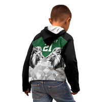 Kenya Rugby Custom Kid Hoodie Green Kenyan 22-23 Motif - Wonder Print Shop