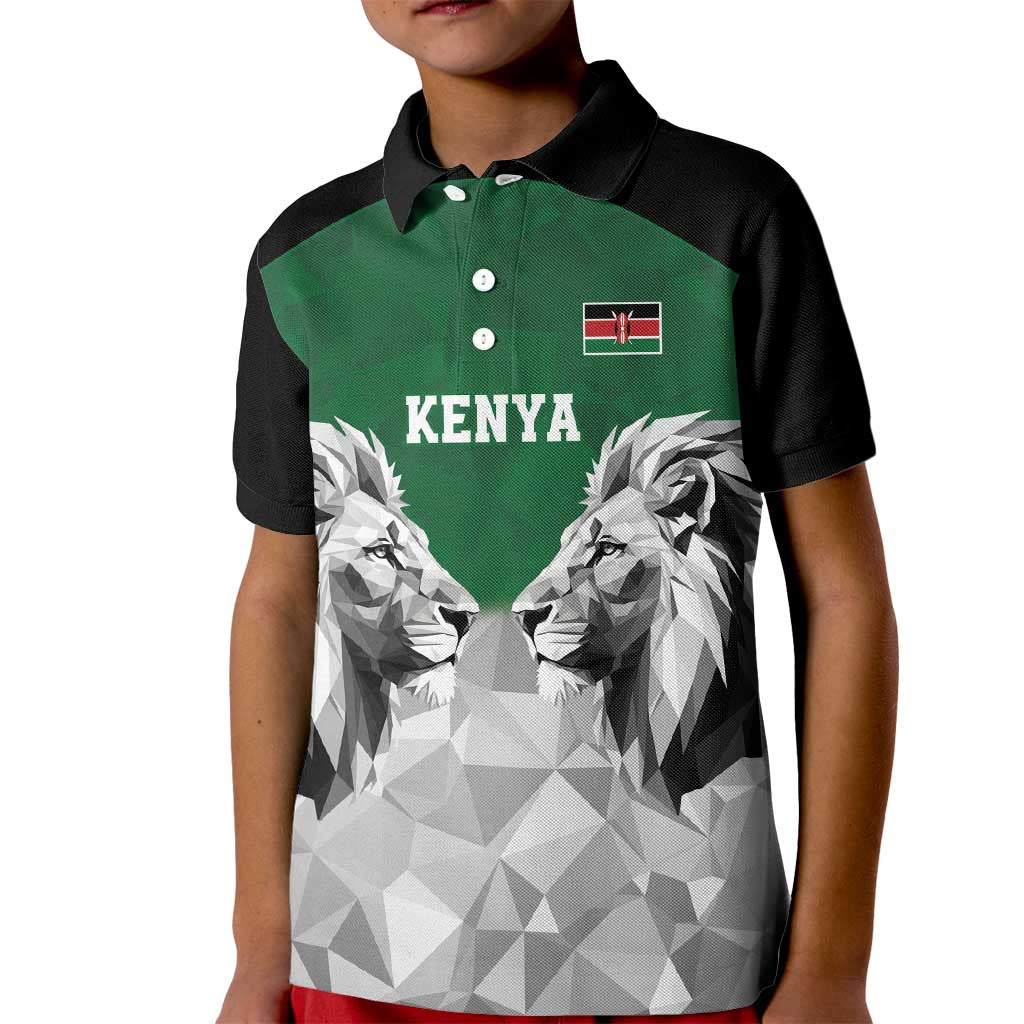 Kenya Rugby Custom Kid Polo Shirt Green Kenyan 22-23 Motif - Wonder Print Shop