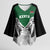 Kenya Rugby Custom Kimono Sleeve Blouse Green Kenyan 22-23 Motif - Wonder Print Shop