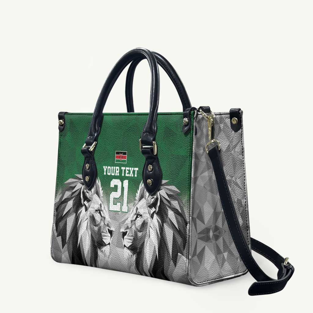 Kenya Rugby Custom Leather Bag Green Kenyan 22-23 Motif - Wonder Print Shop