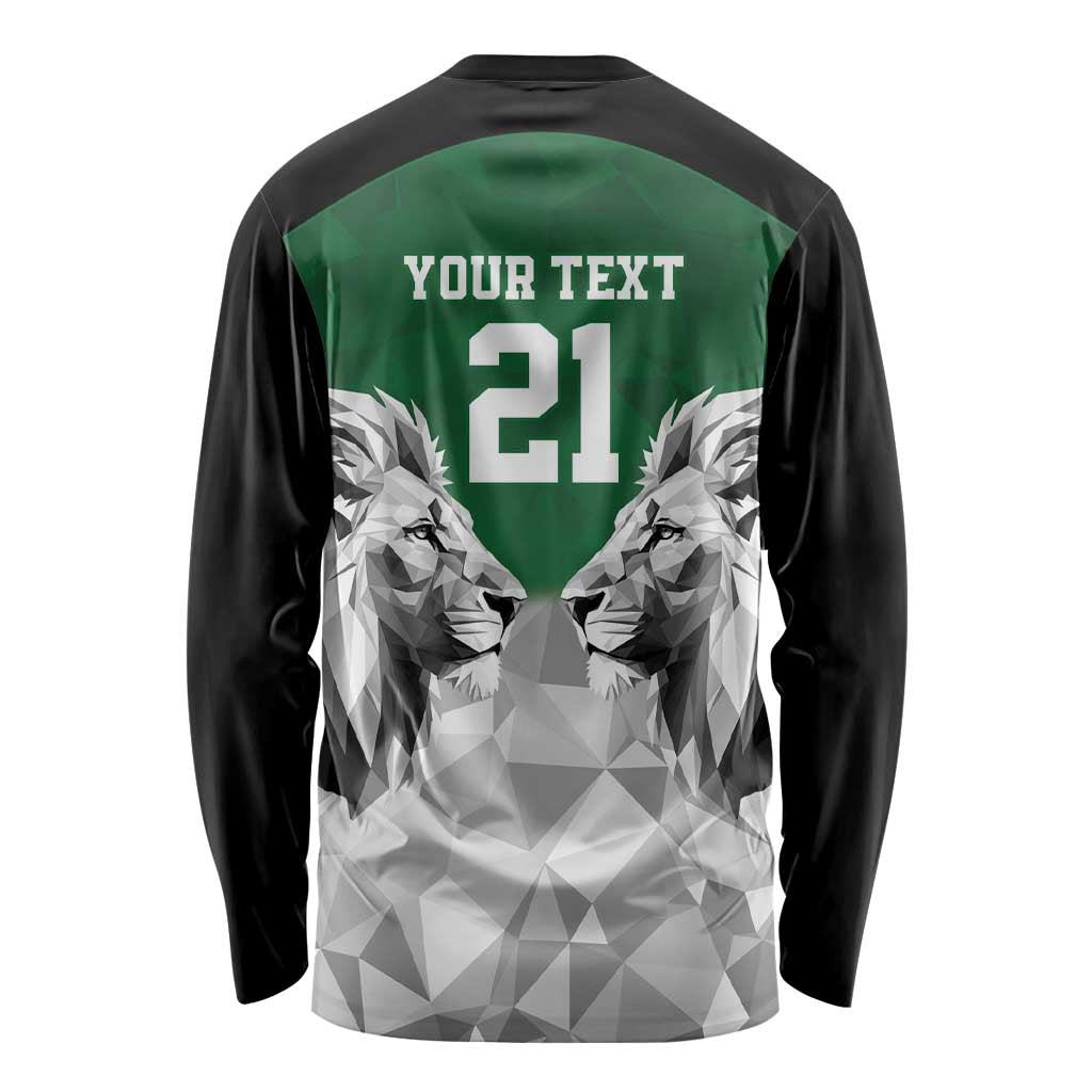 Kenya Rugby Custom Long Sleeve Shirt Green Kenyan 22-23 Motif - Wonder Print Shop