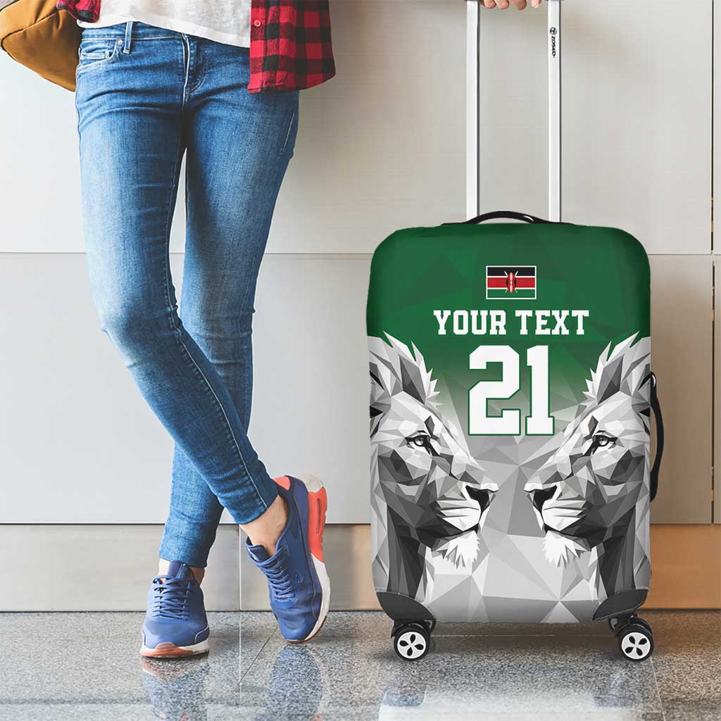 Kenya Rugby Custom Luggage Cover Green Kenyan 22-23 Motif - Wonder Print Shop
