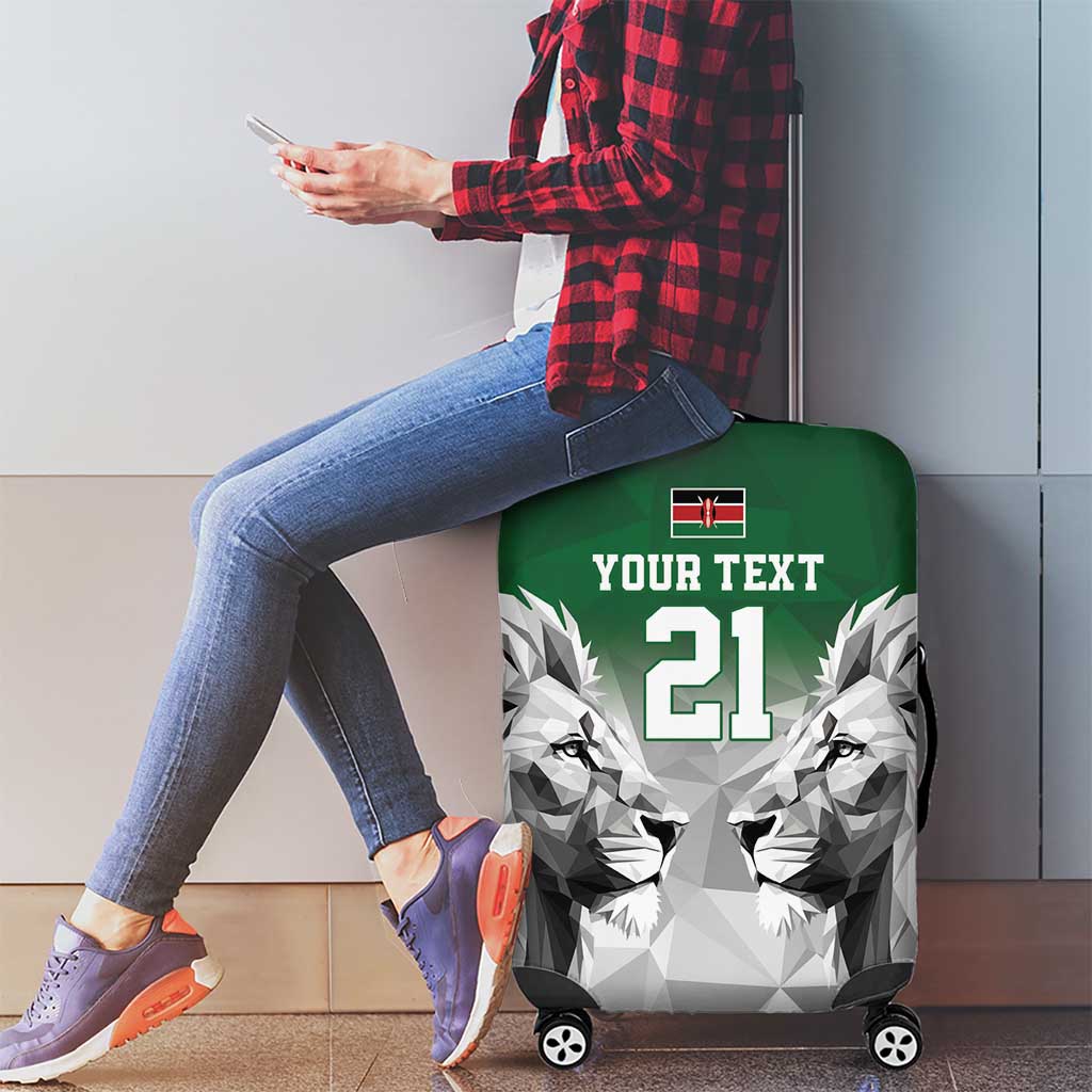 Kenya Rugby Custom Luggage Cover Green Kenyan 22-23 Motif - Wonder Print Shop