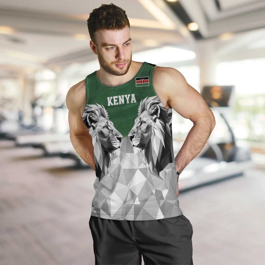 Kenya Rugby Custom Men Tank Top Green Kenyan 22-23 Motif - Wonder Print Shop