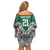Kenya Rugby Custom Off Shoulder Short Dress Green Kenyan 22-23 Motif - Wonder Print Shop
