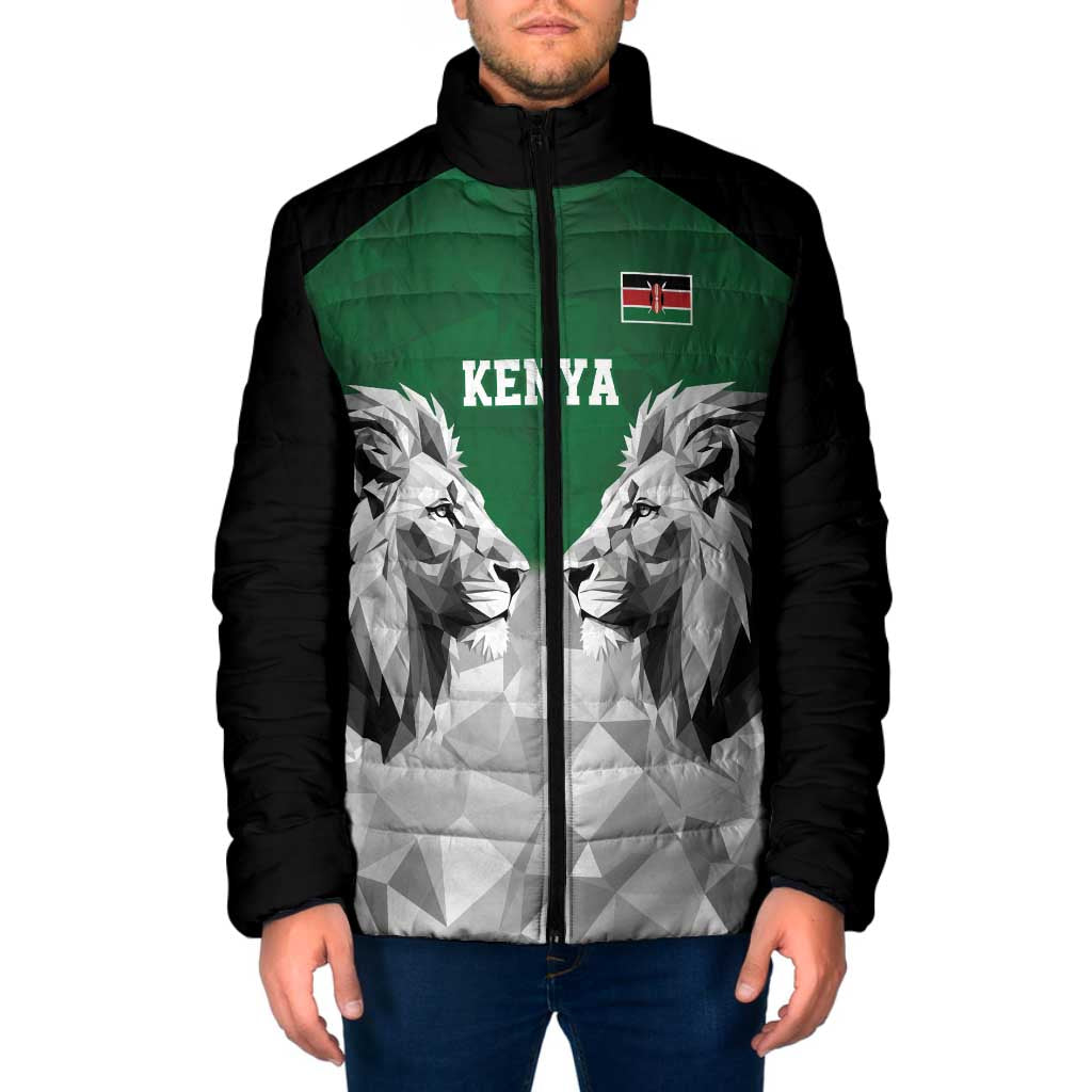 Kenya Rugby Custom Padded Jacket Green Kenyan 22-23 Motif - Wonder Print Shop